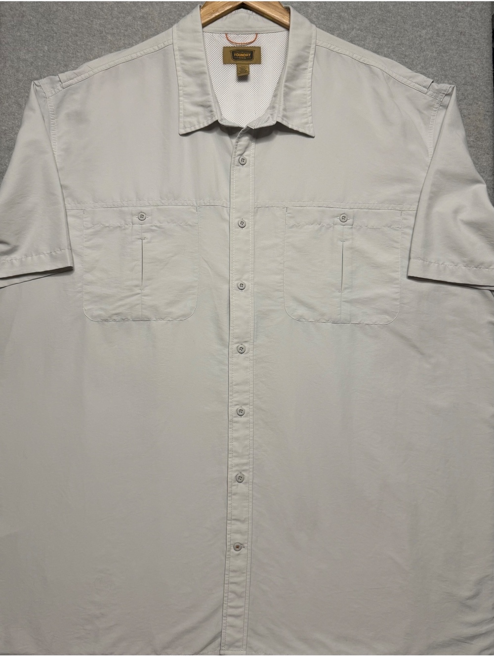 Men’s Foundry Supply Co 4XLT No Fly Zone Vented Safari Fishing Shirt Big Tall